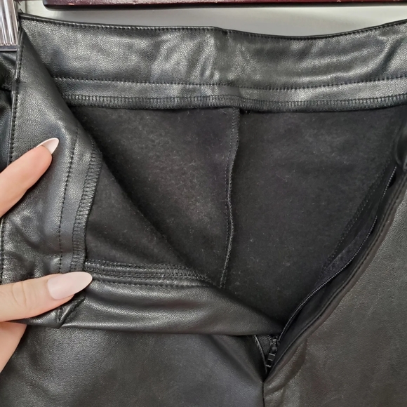 High Rise Fleece Lined Pleather Bell
bottoms - Picture 5 of 6